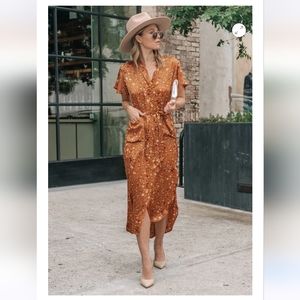 Sweet as Honey Floral Midi Dress